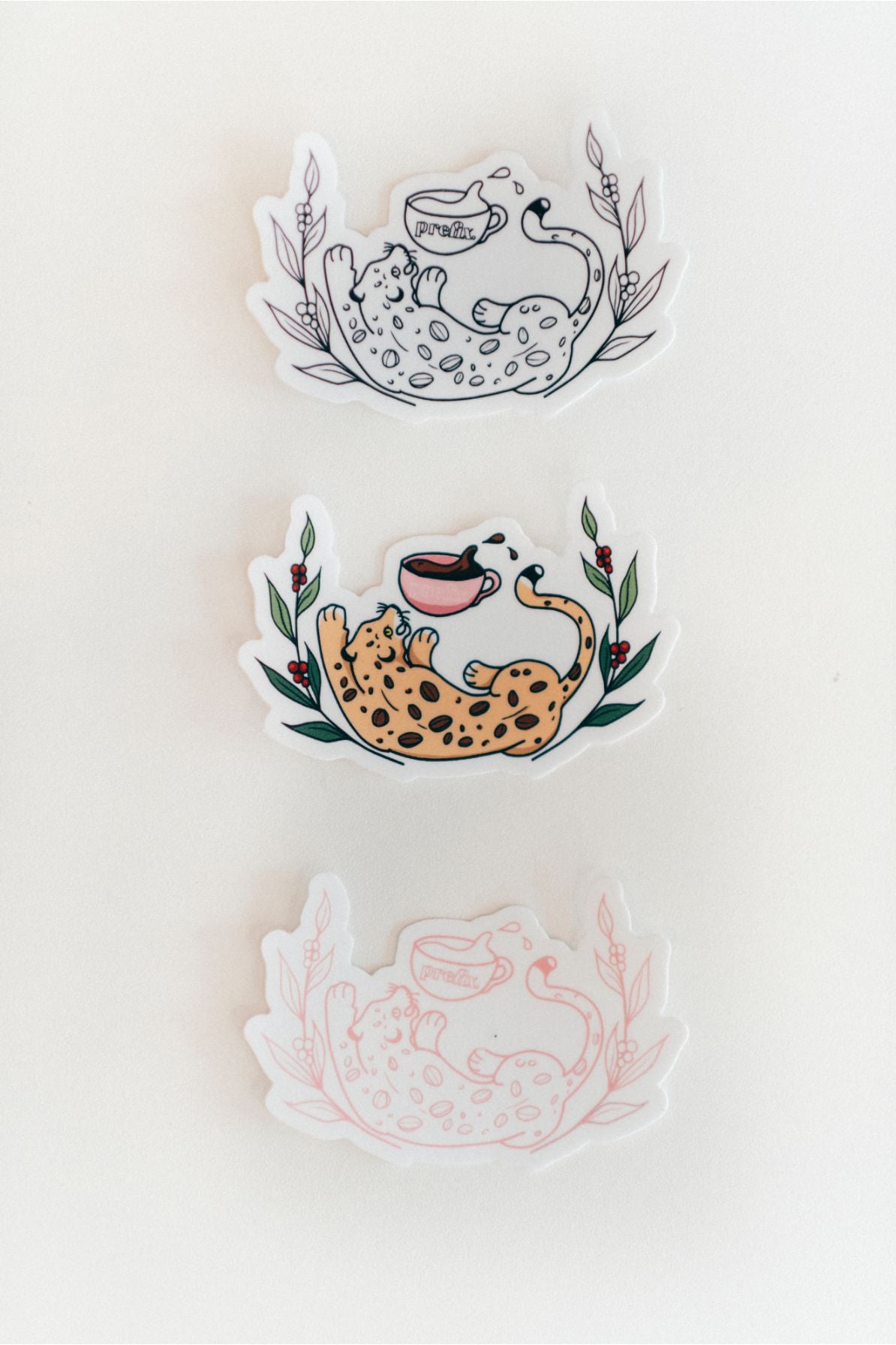 Coffee Leopard Sticker